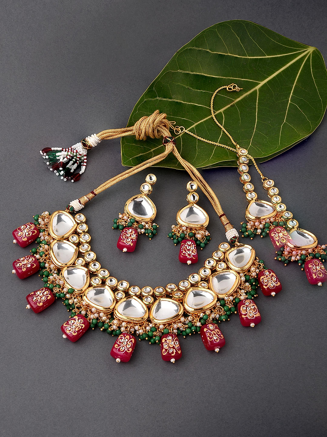 Shop Fida Necklace Maang Tikka EarringSet Best Price