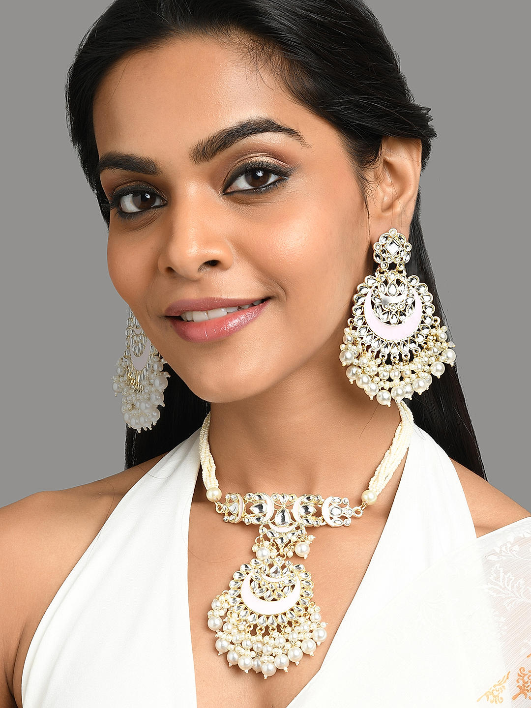 Meenakari necklace set online sales