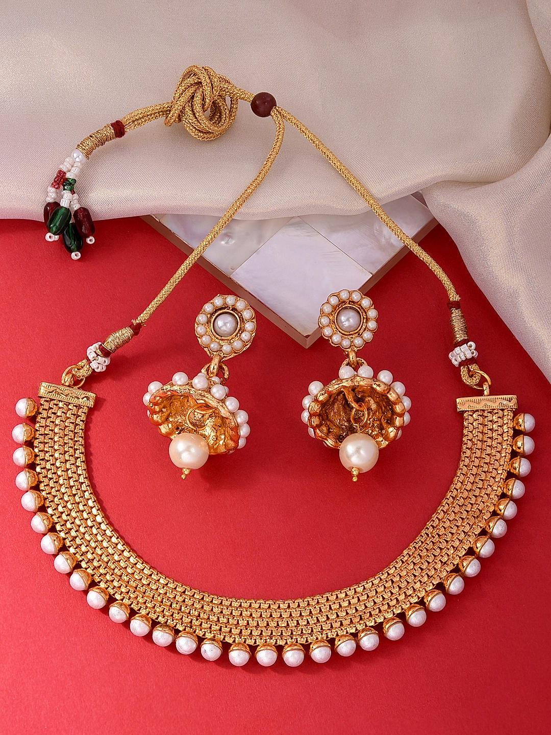 Gold plated south indian jewellery discount