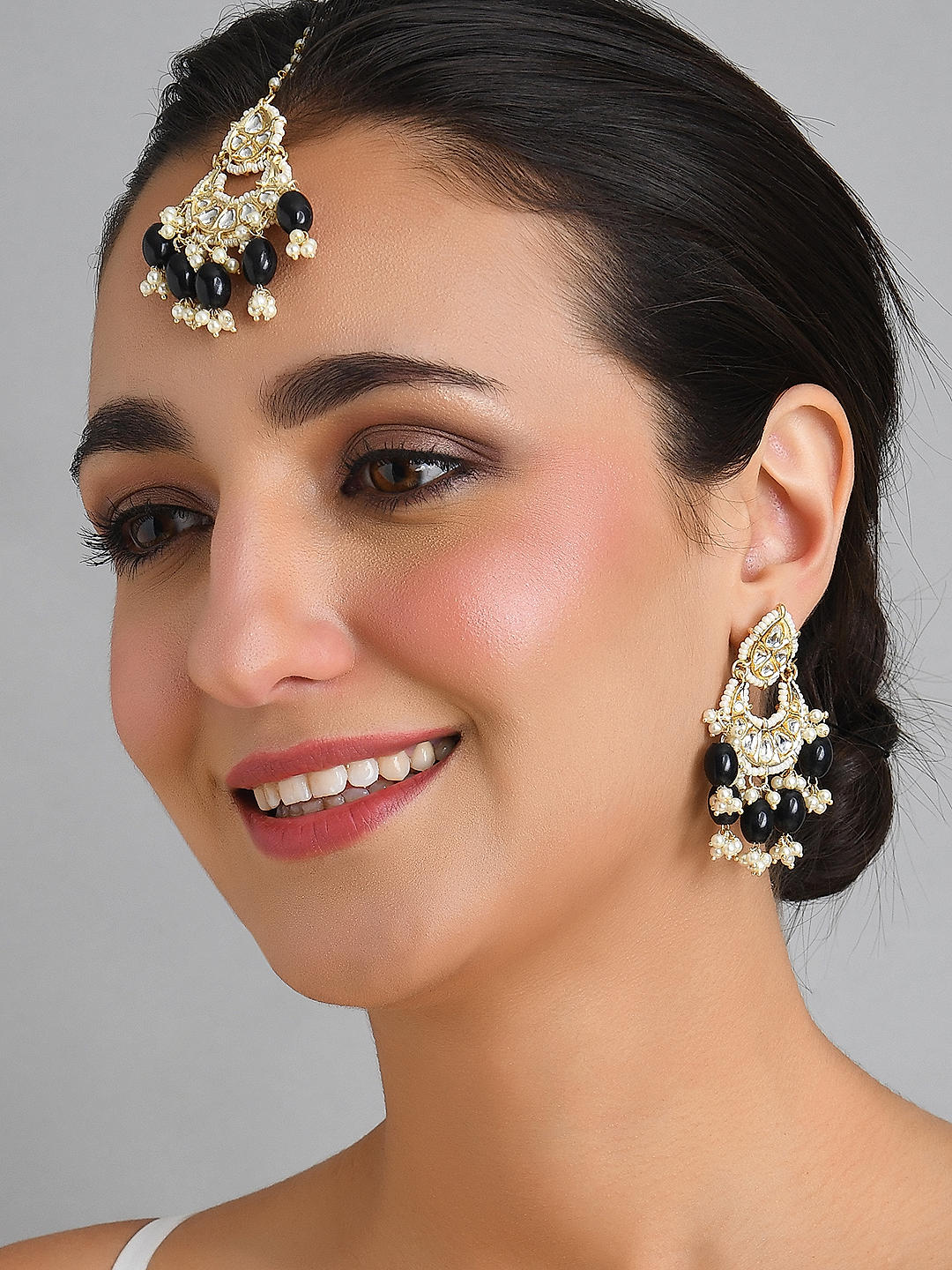 Earrings with maang tikka with price on sale