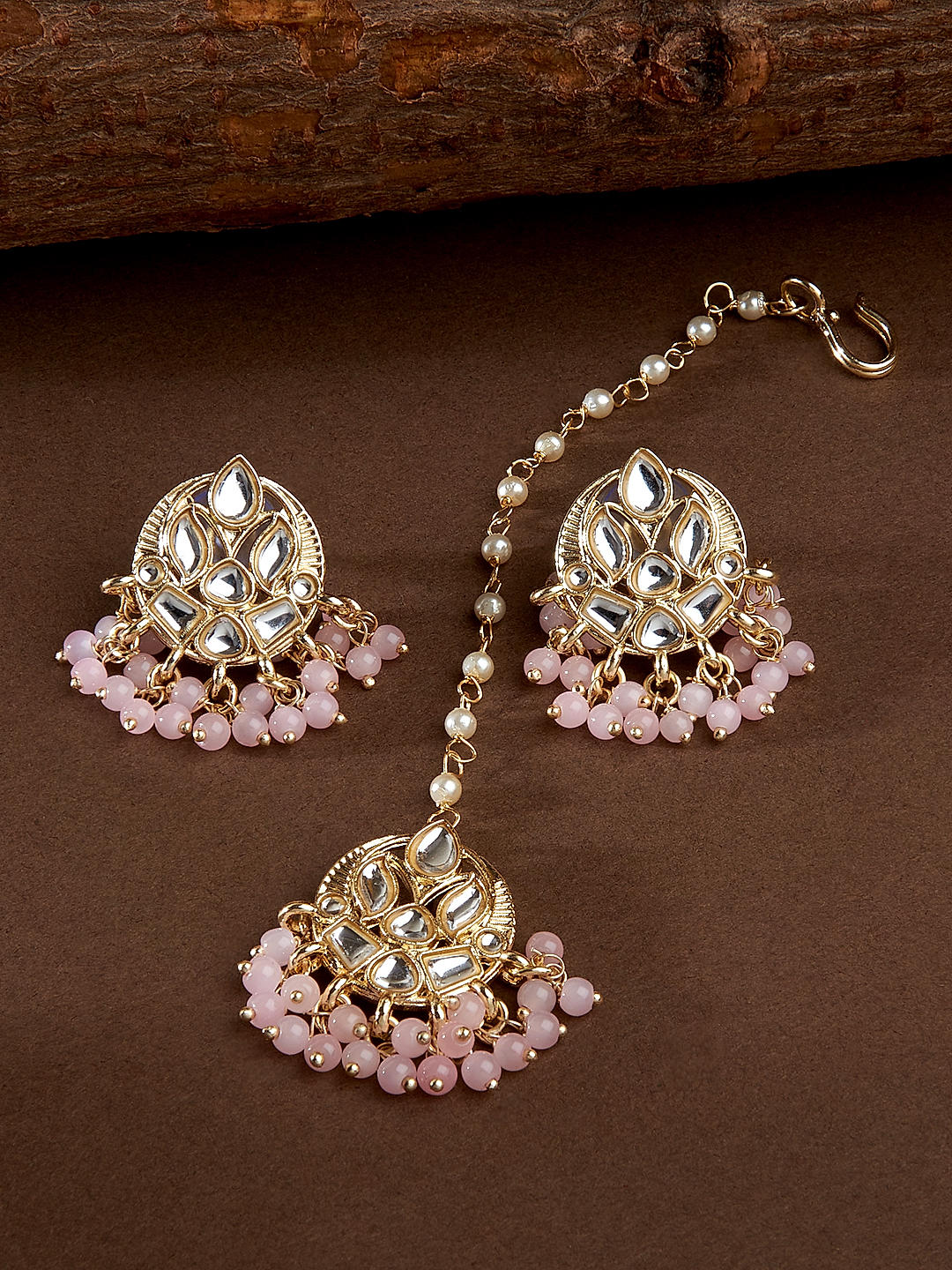 Maang tikka and earrings set online sales