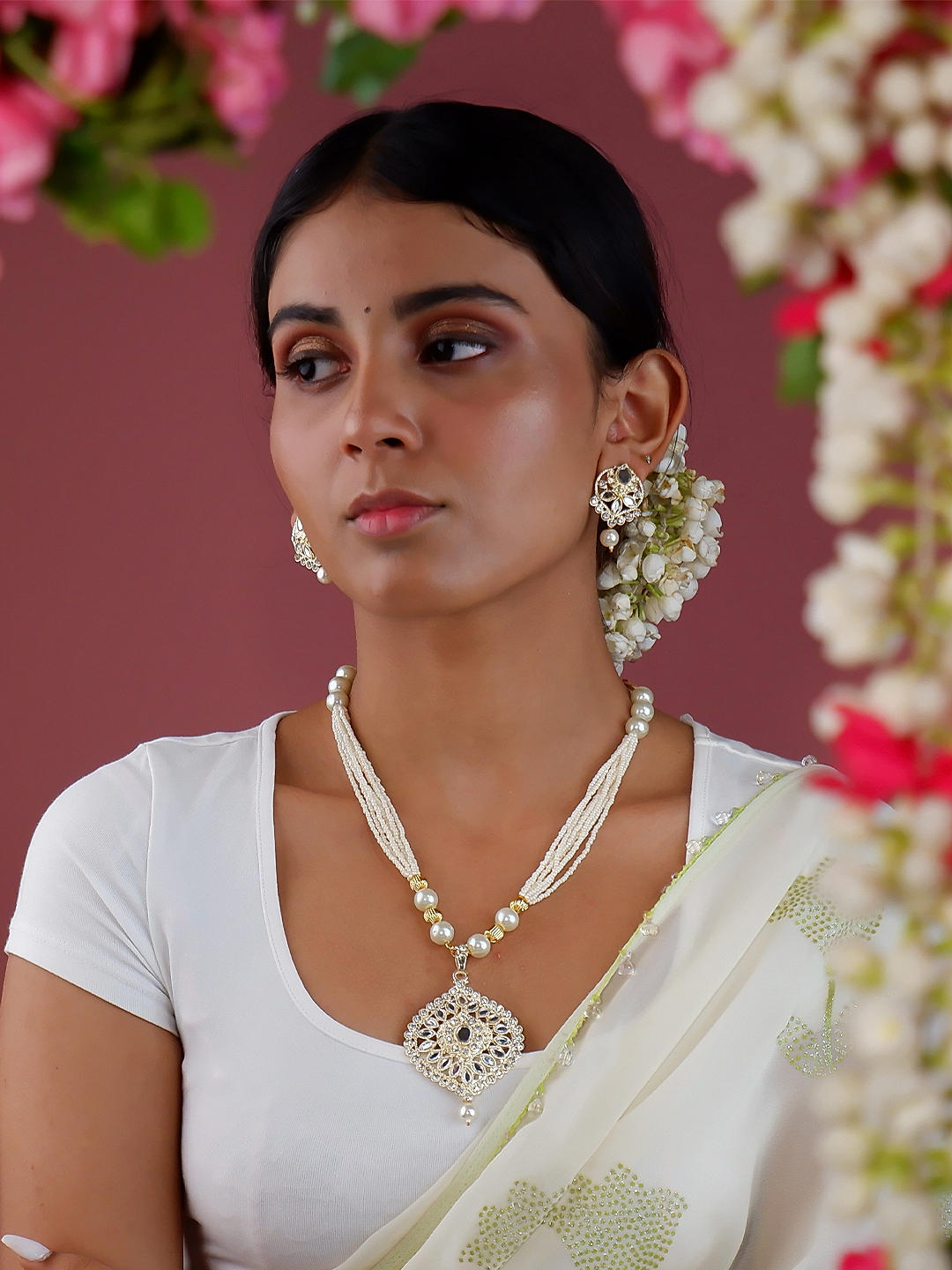 Earrings for set saree shop