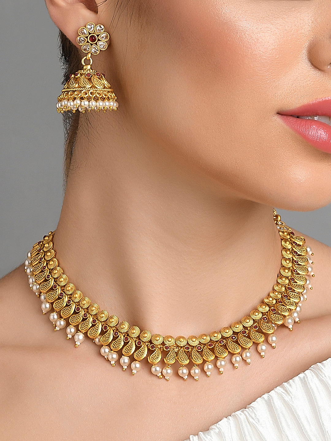 Kundan white jewellery deals