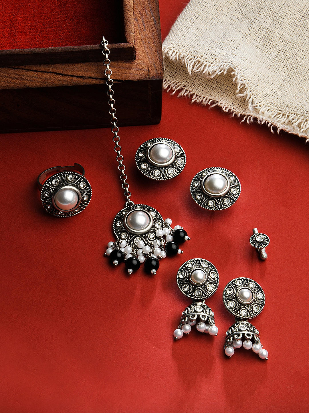 Oxidised maang tikka online top
