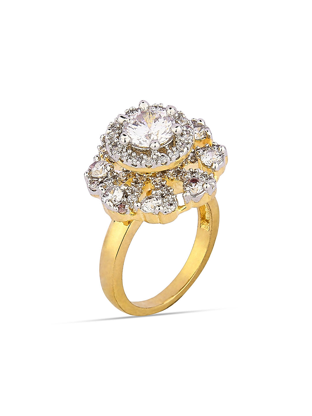 Gold ring with american diamond online