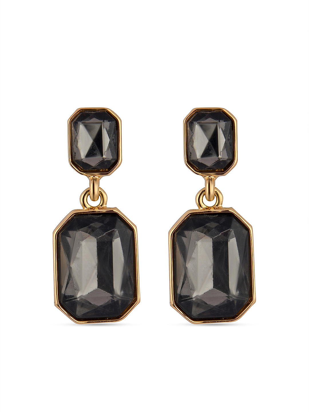 Black crystal drop earrings online