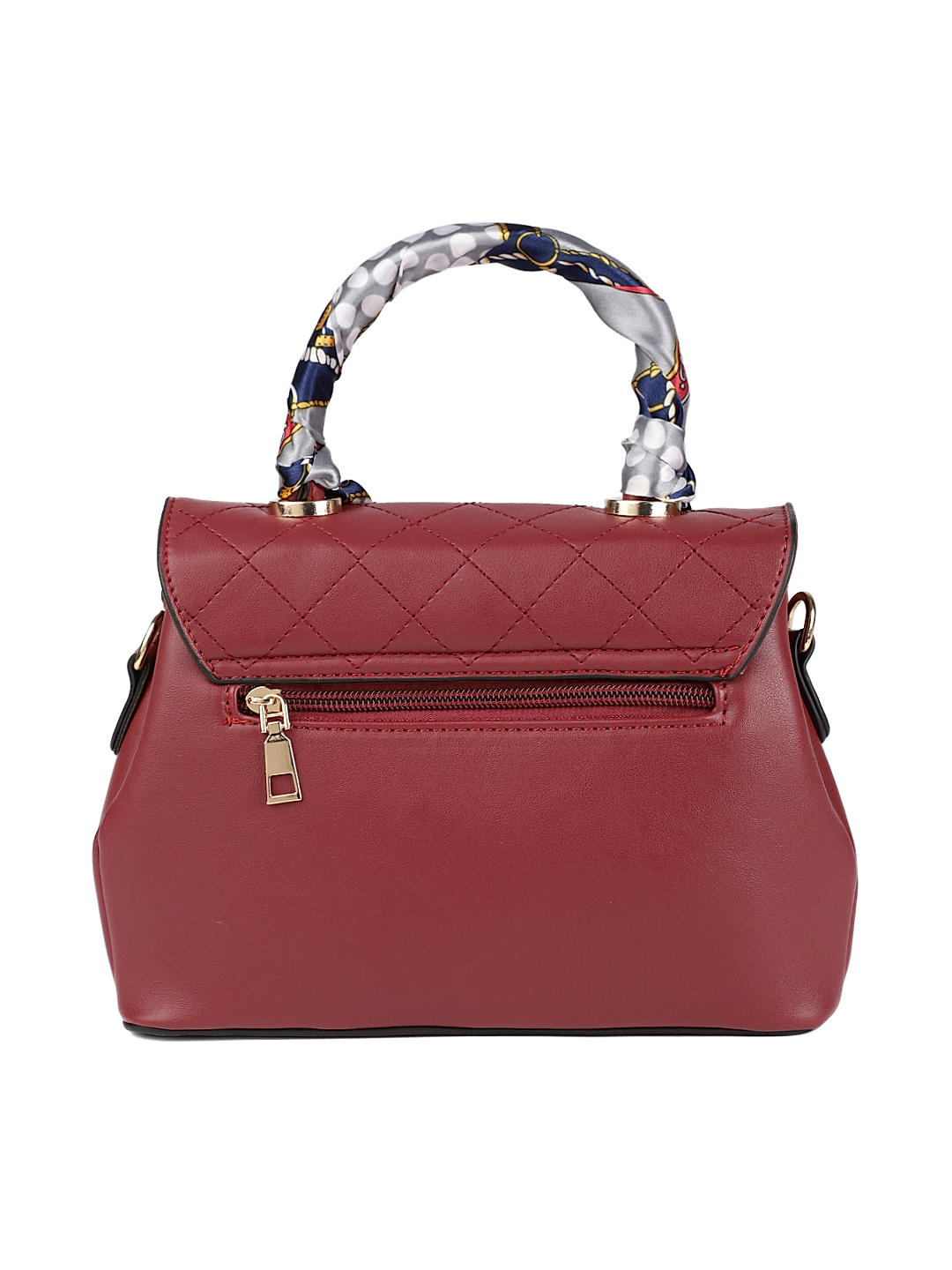 Maroon Textured Handheld Bag