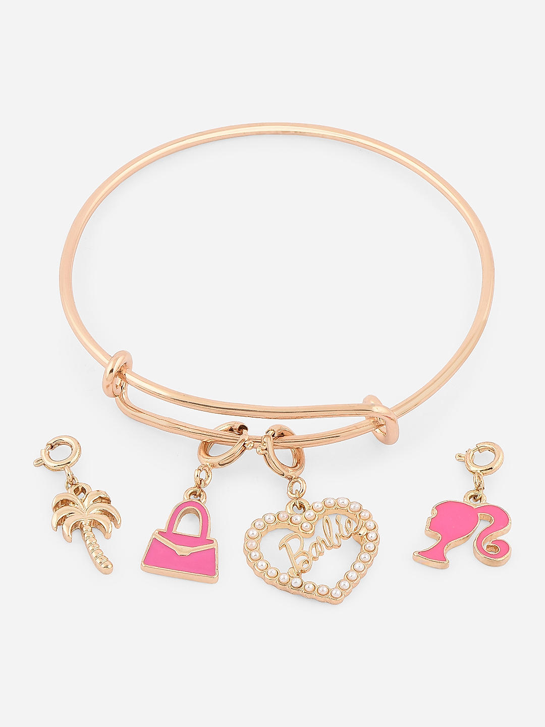 Shop online Barbie TM Limited Edition Pink Enamel Set of 4 Iconic Charm bracelet Best Price