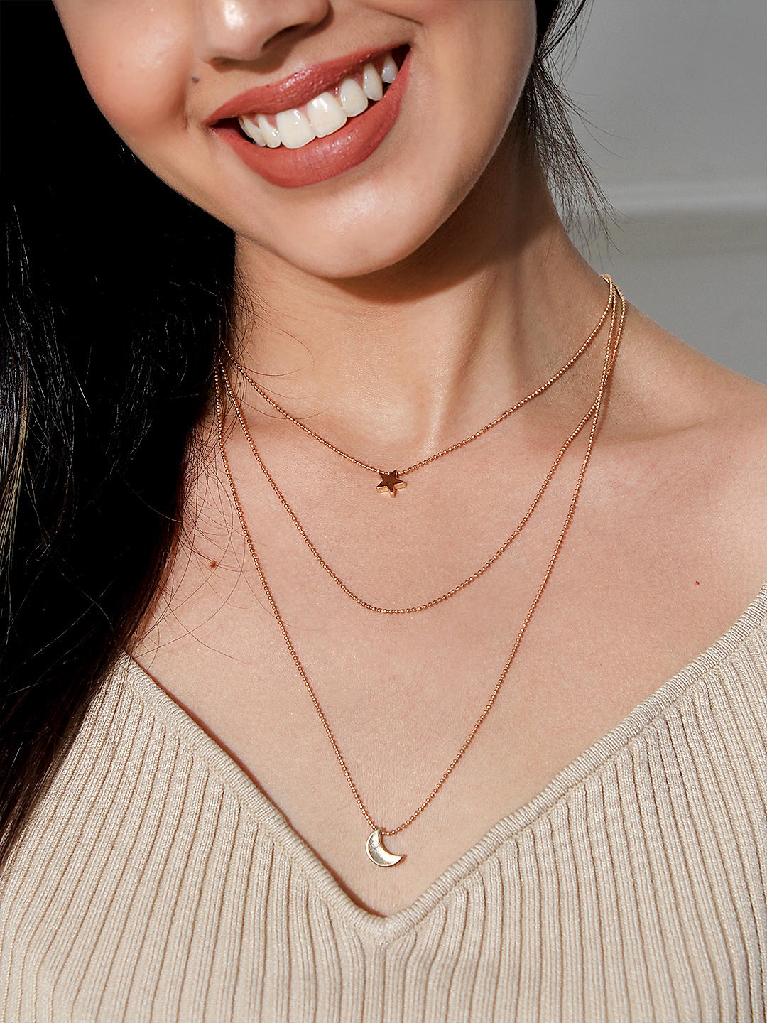 Star layered necklace hot sale