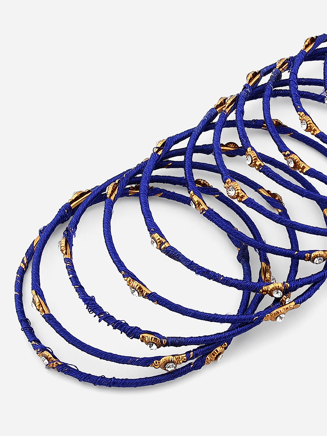 Navy blue silk thread bangles store