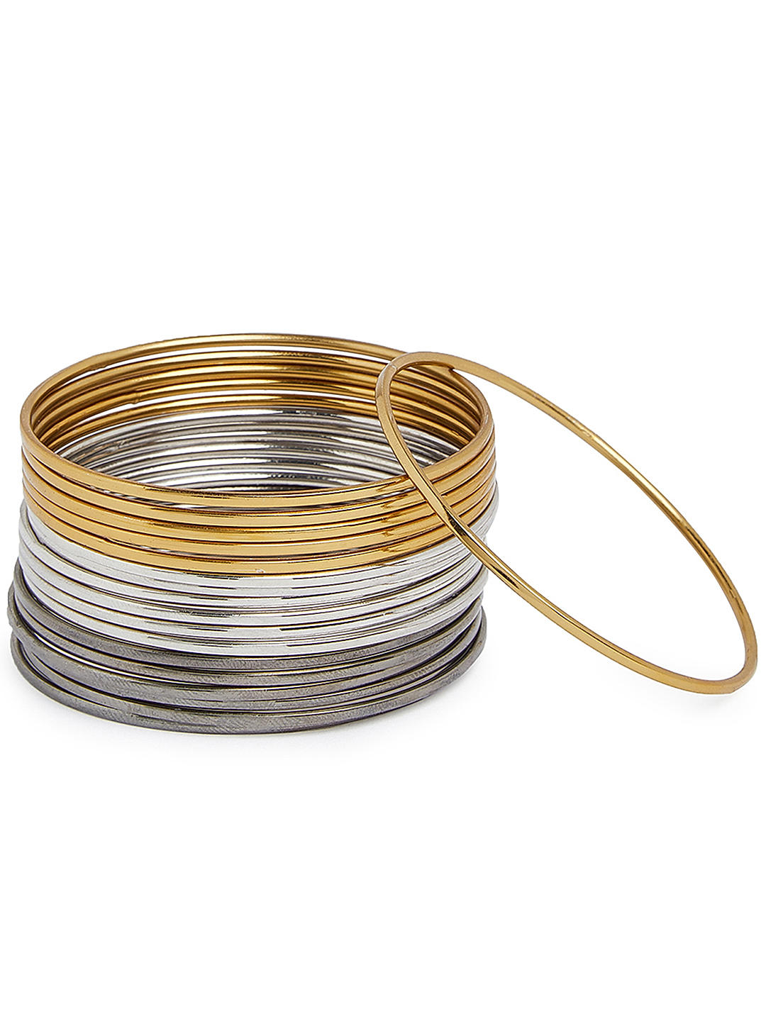 Metal golden bangles discount
