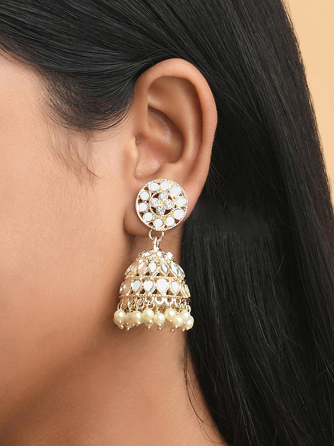 Mirror jhumkas online top