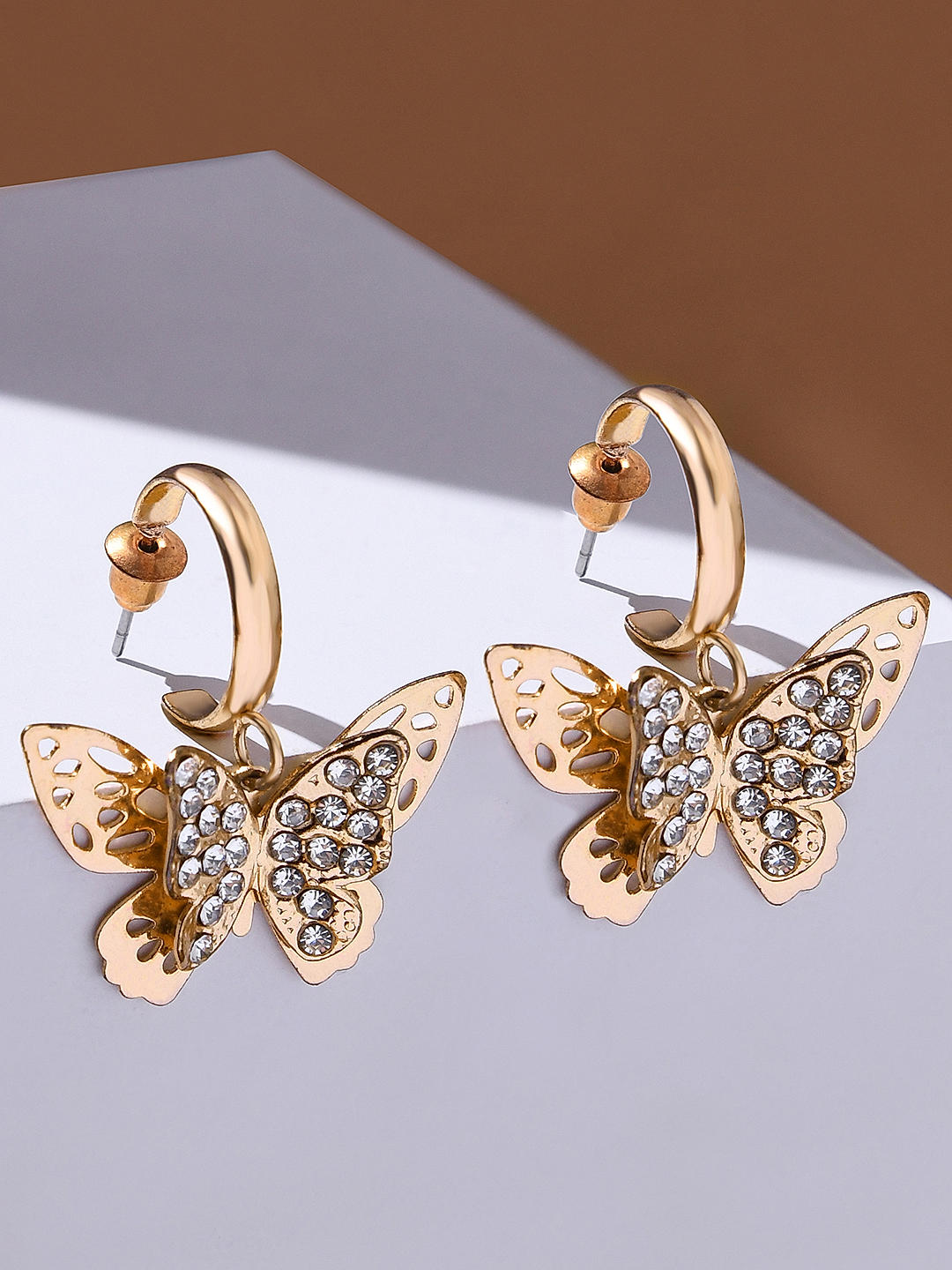 Butterfly hanging earrings sale