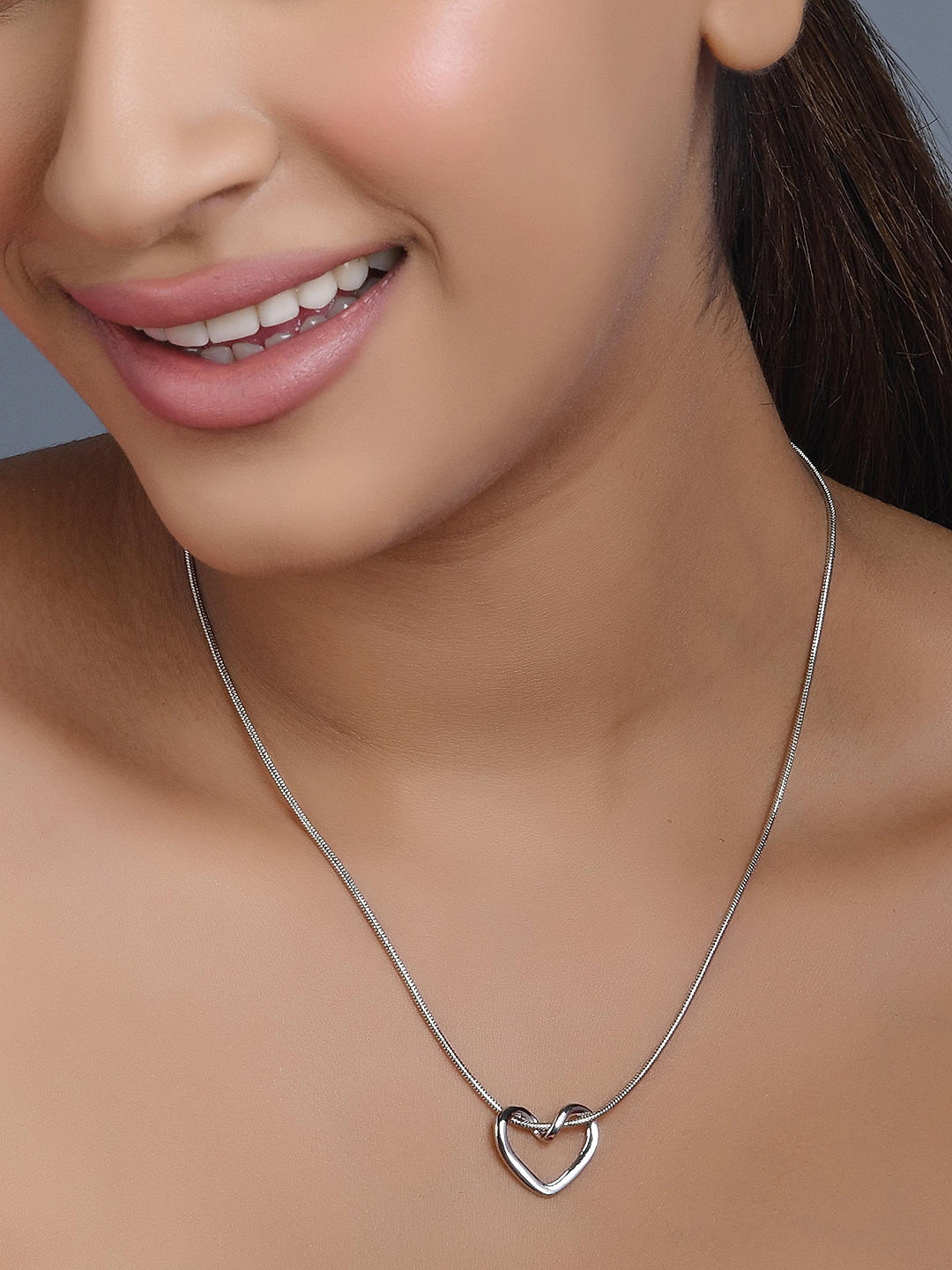 Silver charm pendant online