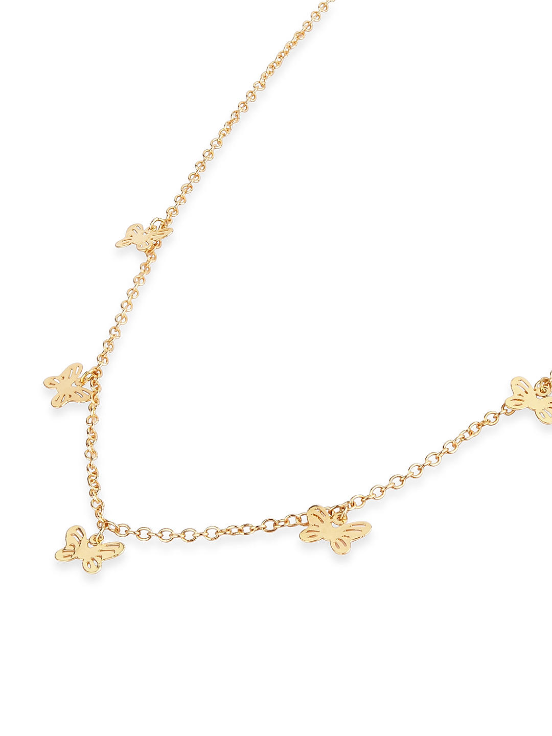Butterfly gold choker top