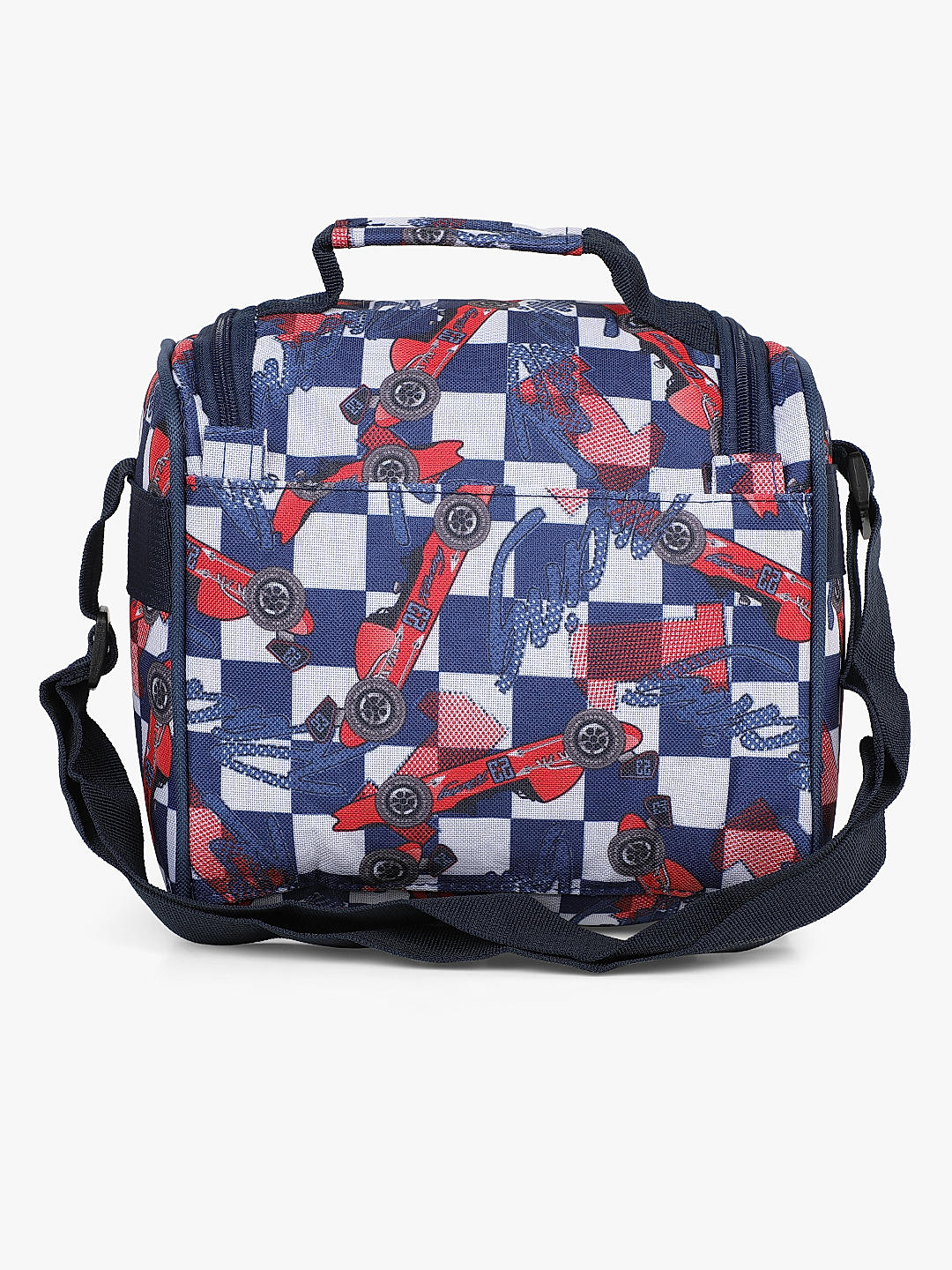 Toniq Kids Navy Multicolor Geometric Printed Lunch Bag For Kids
