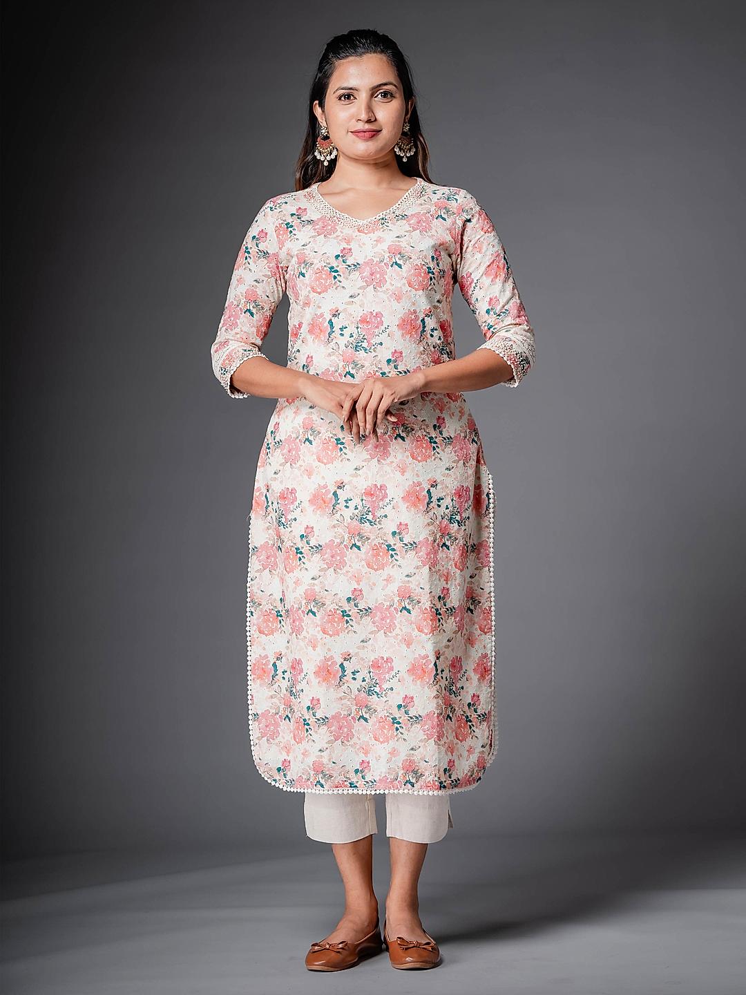 Cambric cotton kurtis online