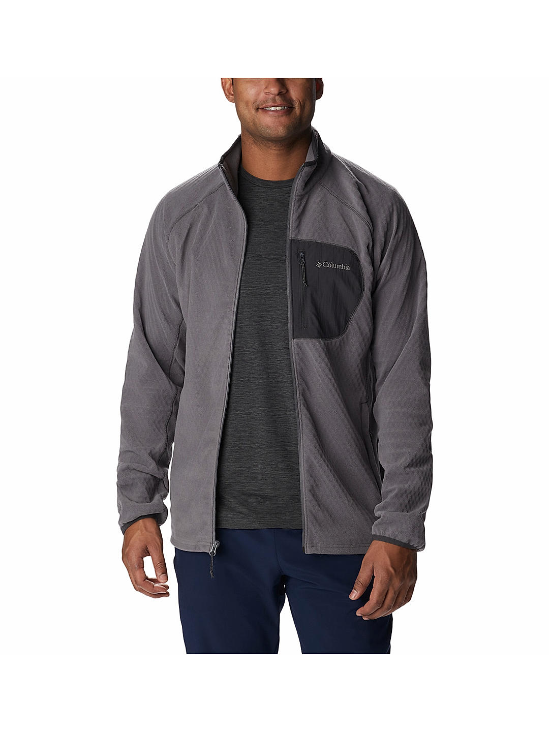 Mens grey cheap columbia jacket