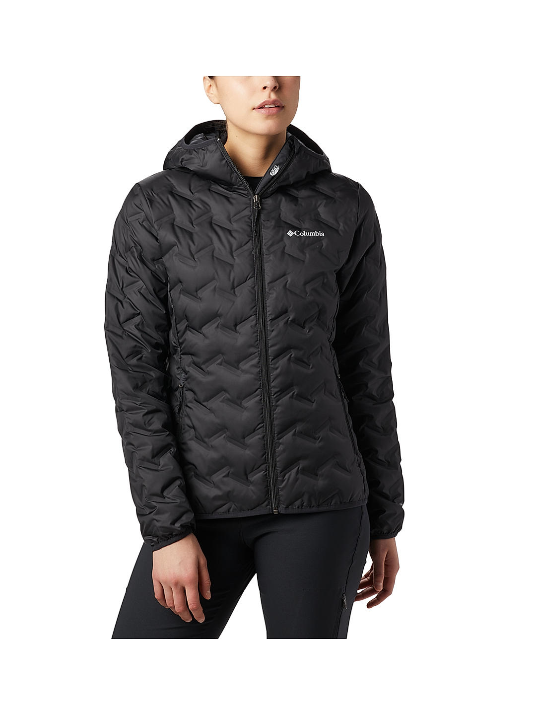 Buy Black Delta Ridge Down Hooded Jacket for Women Online at Columbia ...