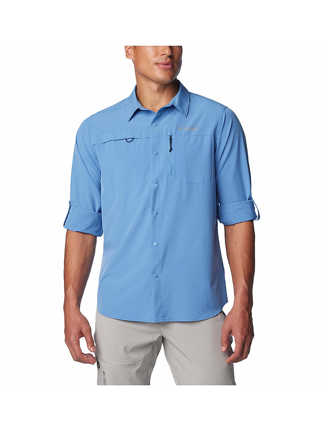 Buy Light Blue Summit Valley Woven LS Shirt for Men Online at Columbia ...