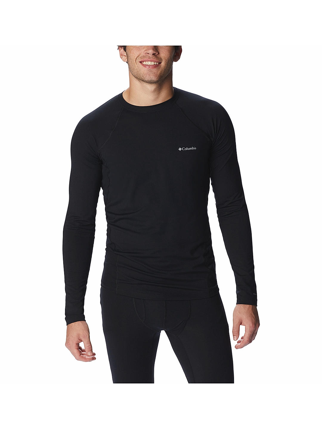 Buy Black Midweight Stretch Long Sleeve Top for Men Online at