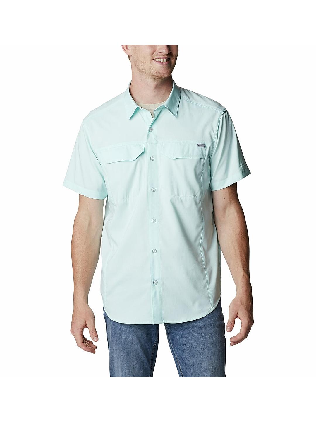 Columbia Men Blue Silver Ridge Lite Short Sleeve Shirt