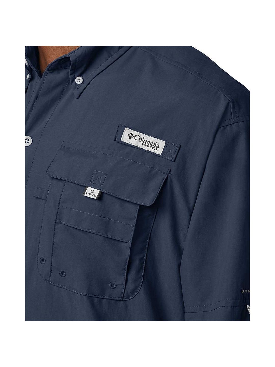 Fishing Shirt SS 464 Columbia Sports Wear Navy Mens