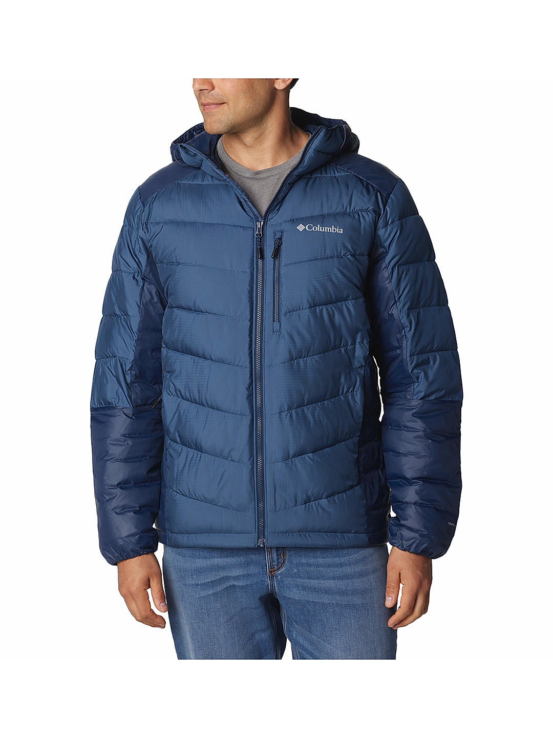 Buy Columbia Men Platinum Peak Hooded Jacket (WO2808-491-S_Compass Blue,  Black) at Amazon.in