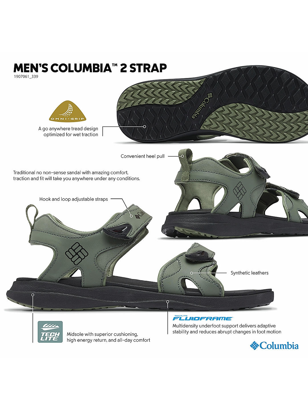 Buy Green Columbia 2 Strap for Men Online at Columbia Sportswear