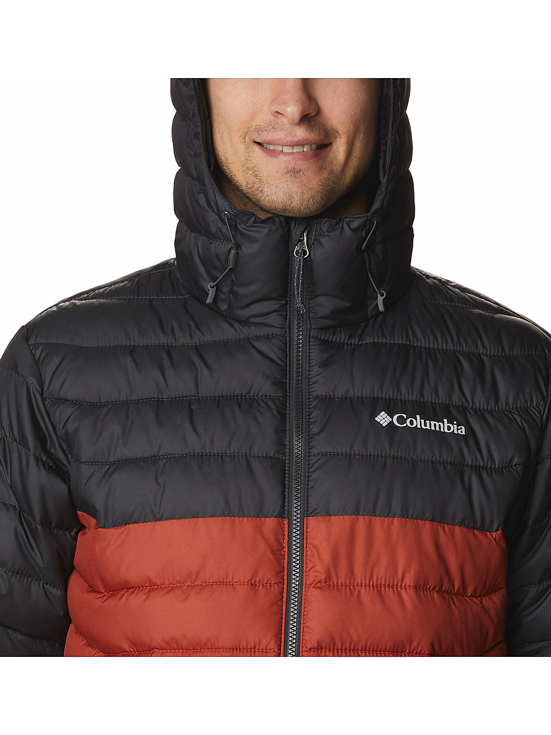 Buy Orange Powder Lite Hooded Jacket for Men Online at Columbia Sportswear