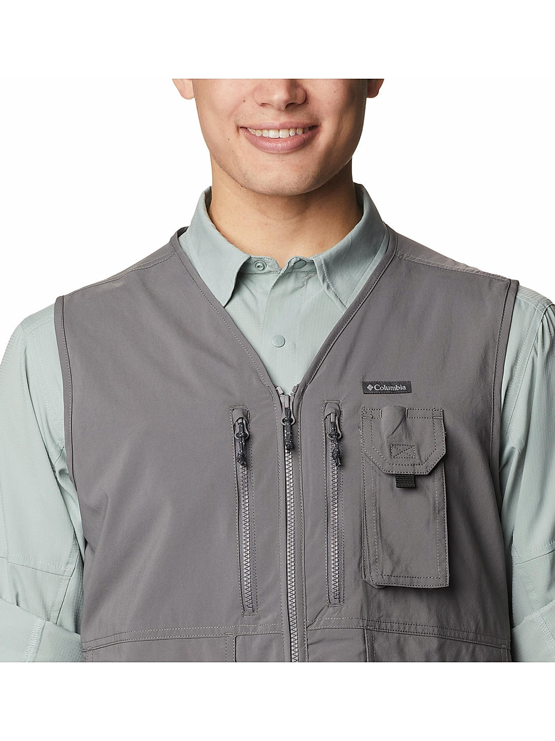 Buy Grey Silver Ridge Utility Vest for Men Online at Columbia ...