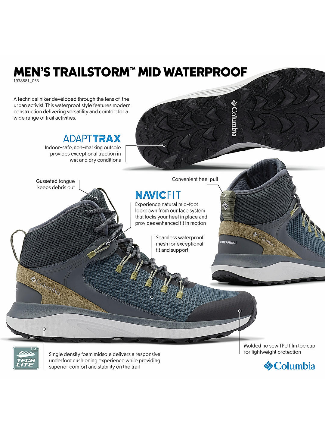 Columbia waterproof hot sale mens shoes