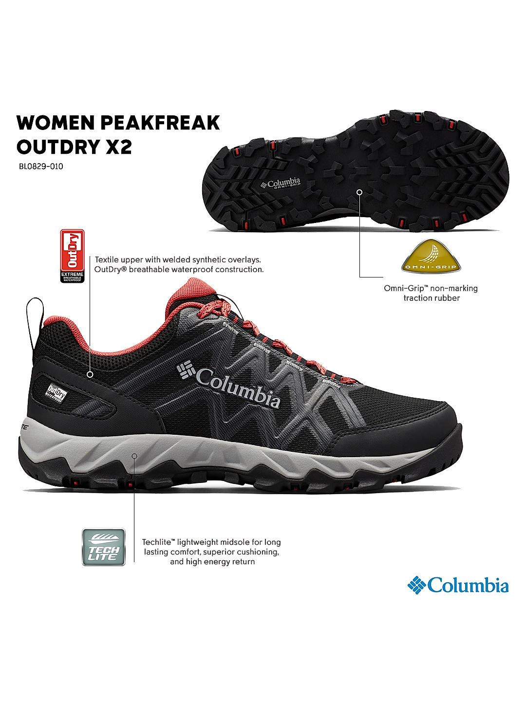 Columbia Peakfreak Ii Outdry M 2005101010 black - KeeShoes