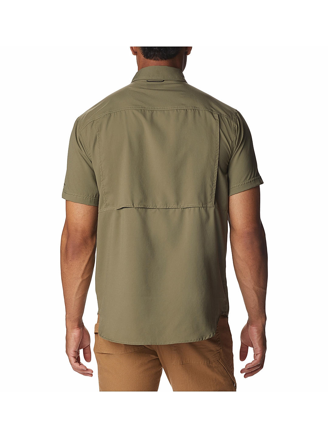 Columbia Men Green Silver Ridge Utility Lite Short Sleeve Shirt