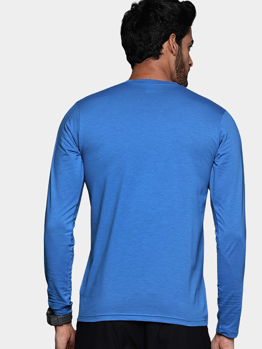 Columbia Men Blue Sun Trek Graphic Long Sleeve Shirt (Sun Protection)