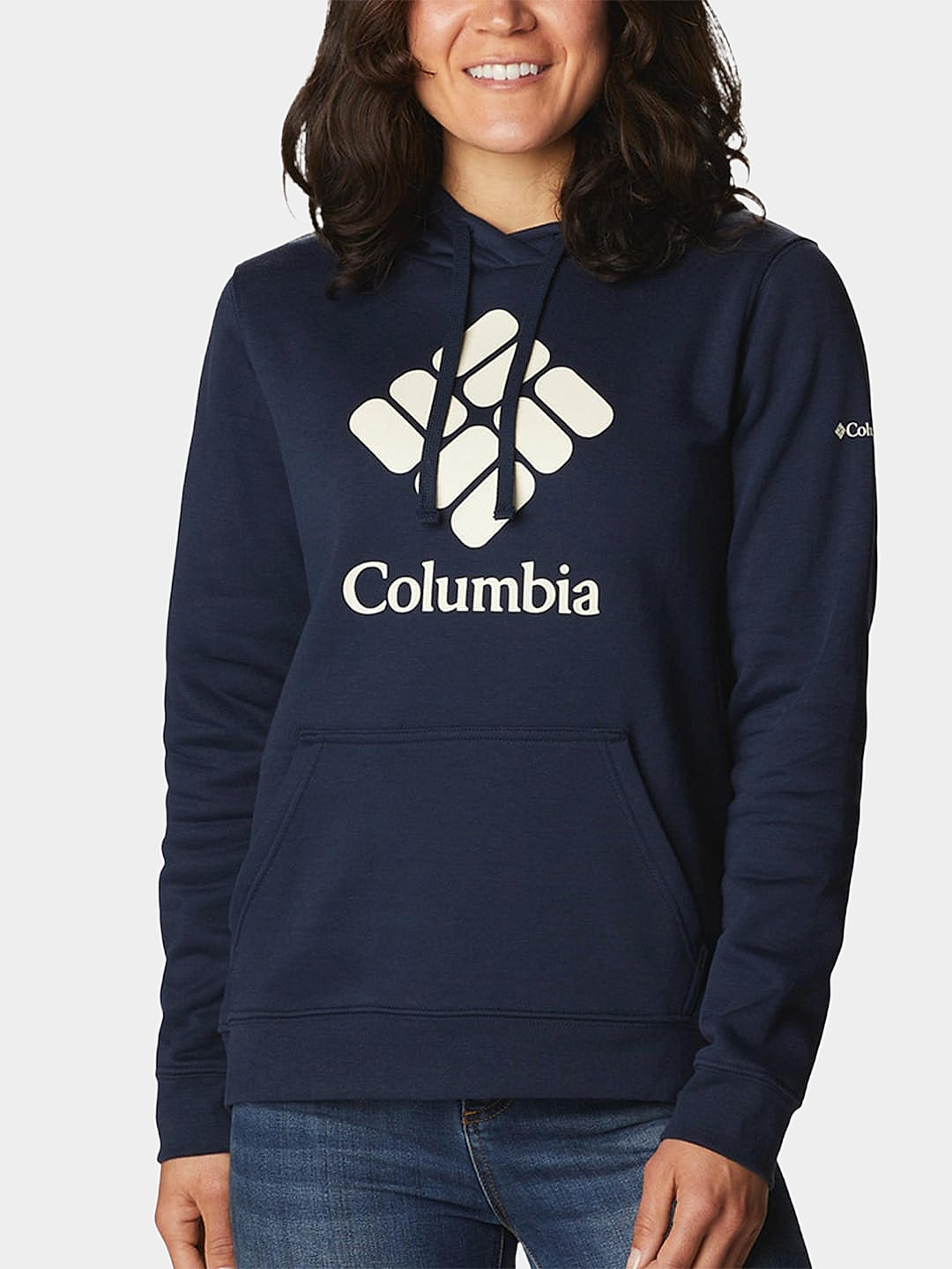 Columbia Navy Trek Graphic Hooded Sweatshirt