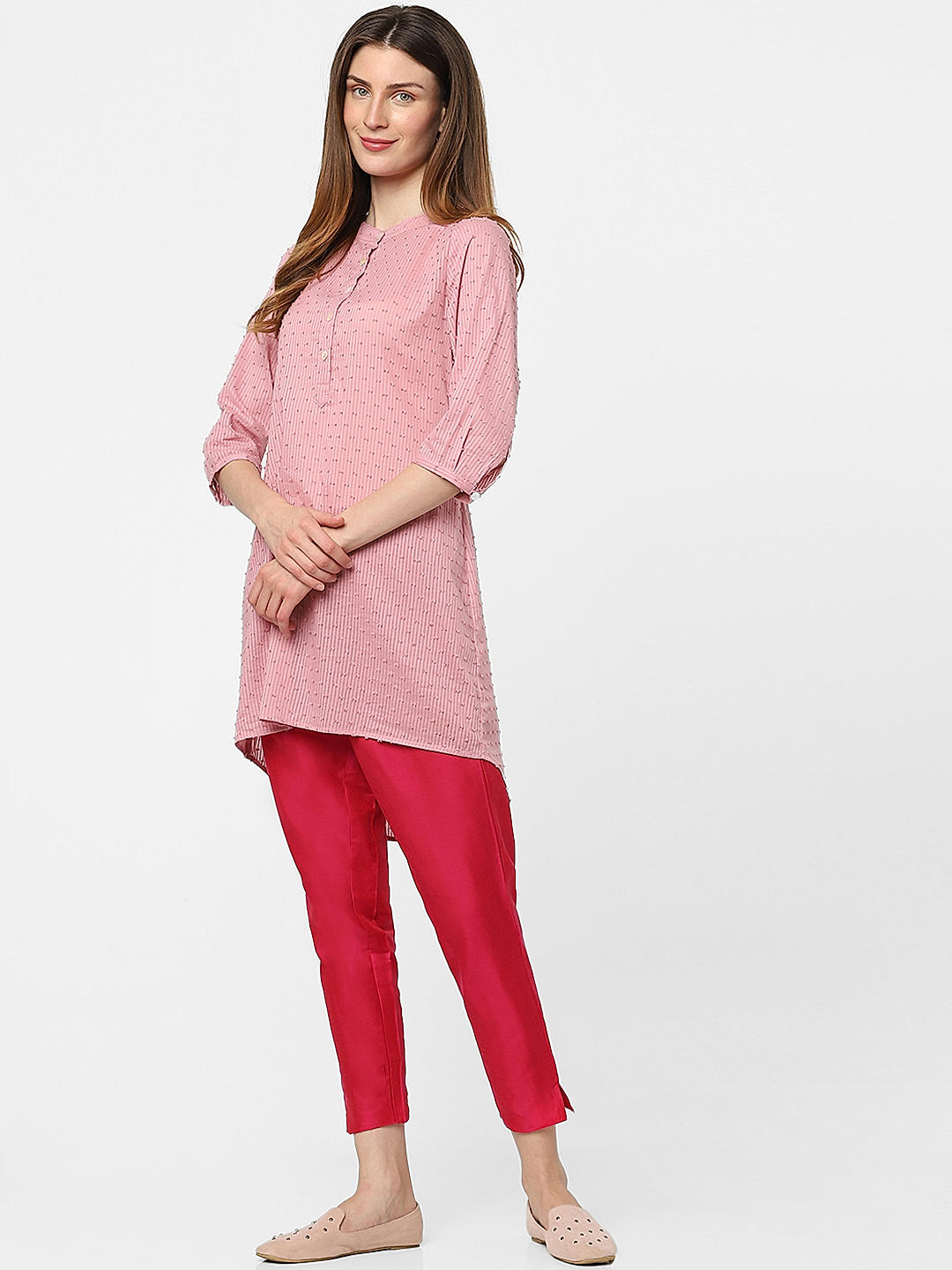Buy the best Pink cotton dupatta with lace for women in India