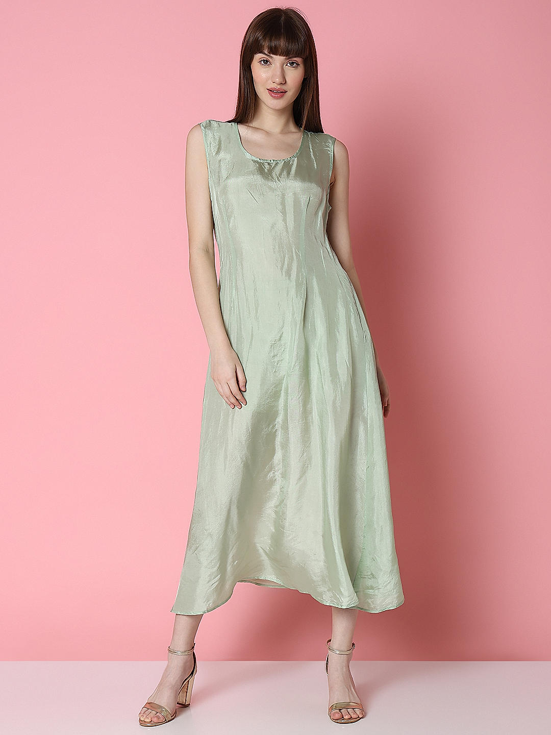 Buy Green Ethnic Kurta With Culottes Online - Aurelia