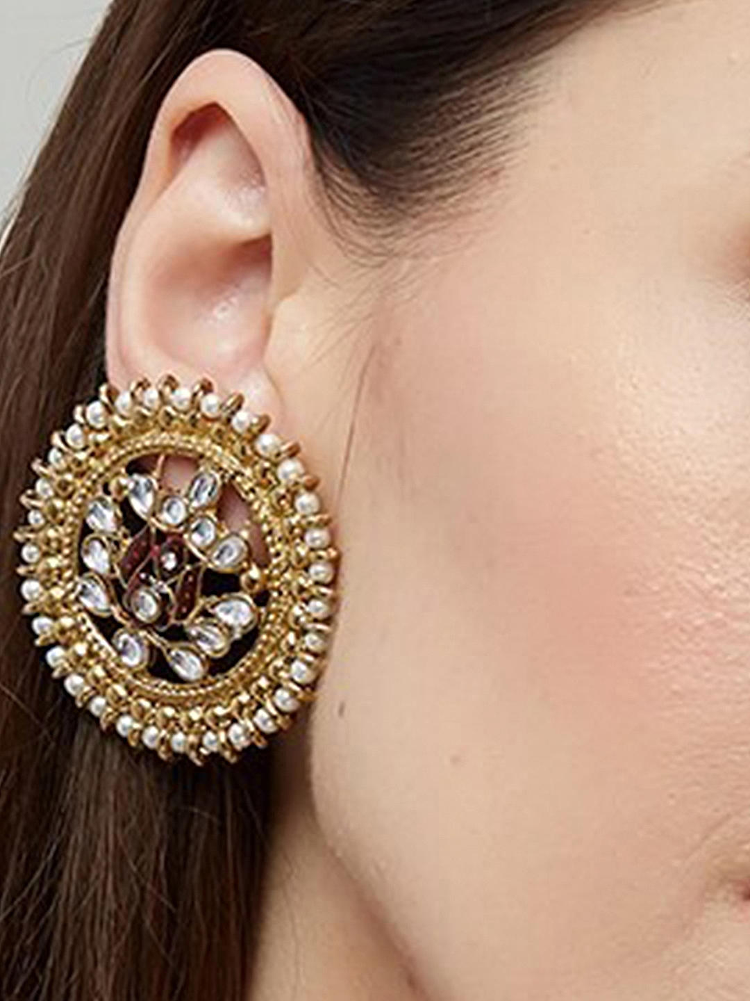 10mm Big Circle Earrings Silver Gold Diamond Hip Hop Earring Mens Soli –  Gold Diamond Shop