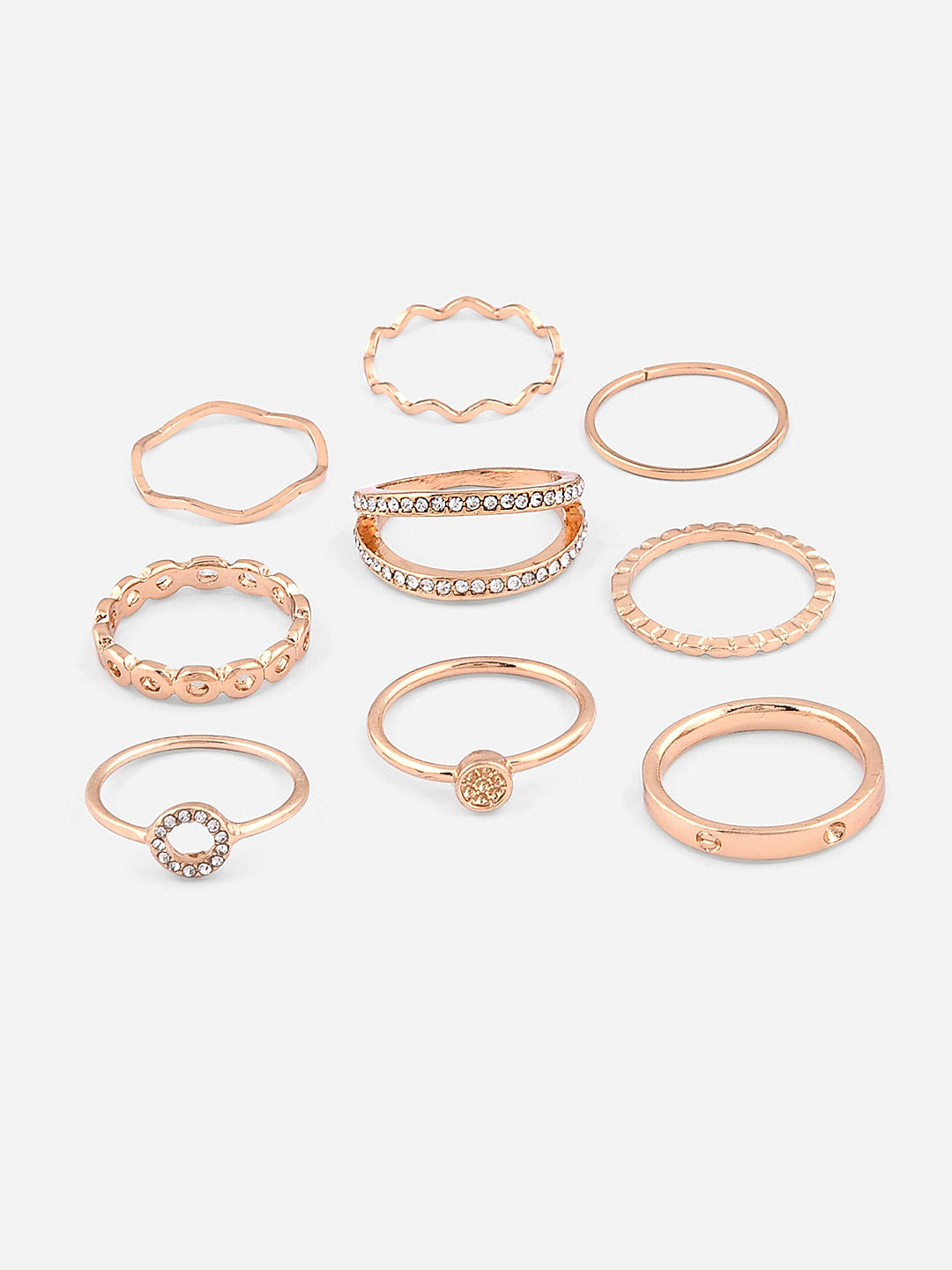 2pcs/Set Female Pink Stone Wedding Ring Sets for Women Rose Gold Filled  Square Zircon Stackable Joint Midi Ring | Wish