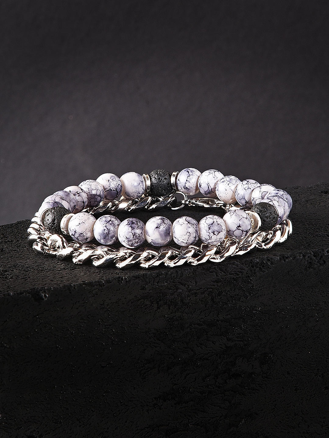 Silver Oval Shape Gemstone & Diamond Bracelet - 85178RIADSSBTSLTB – Rocky  Point Jewelers