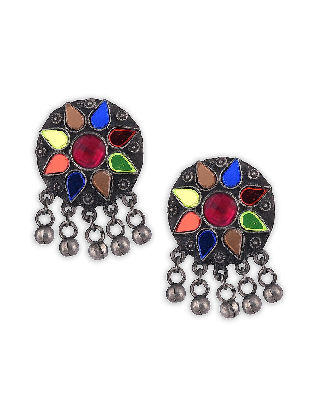 Multi color glass earrings | Baha Ranch Western Wear