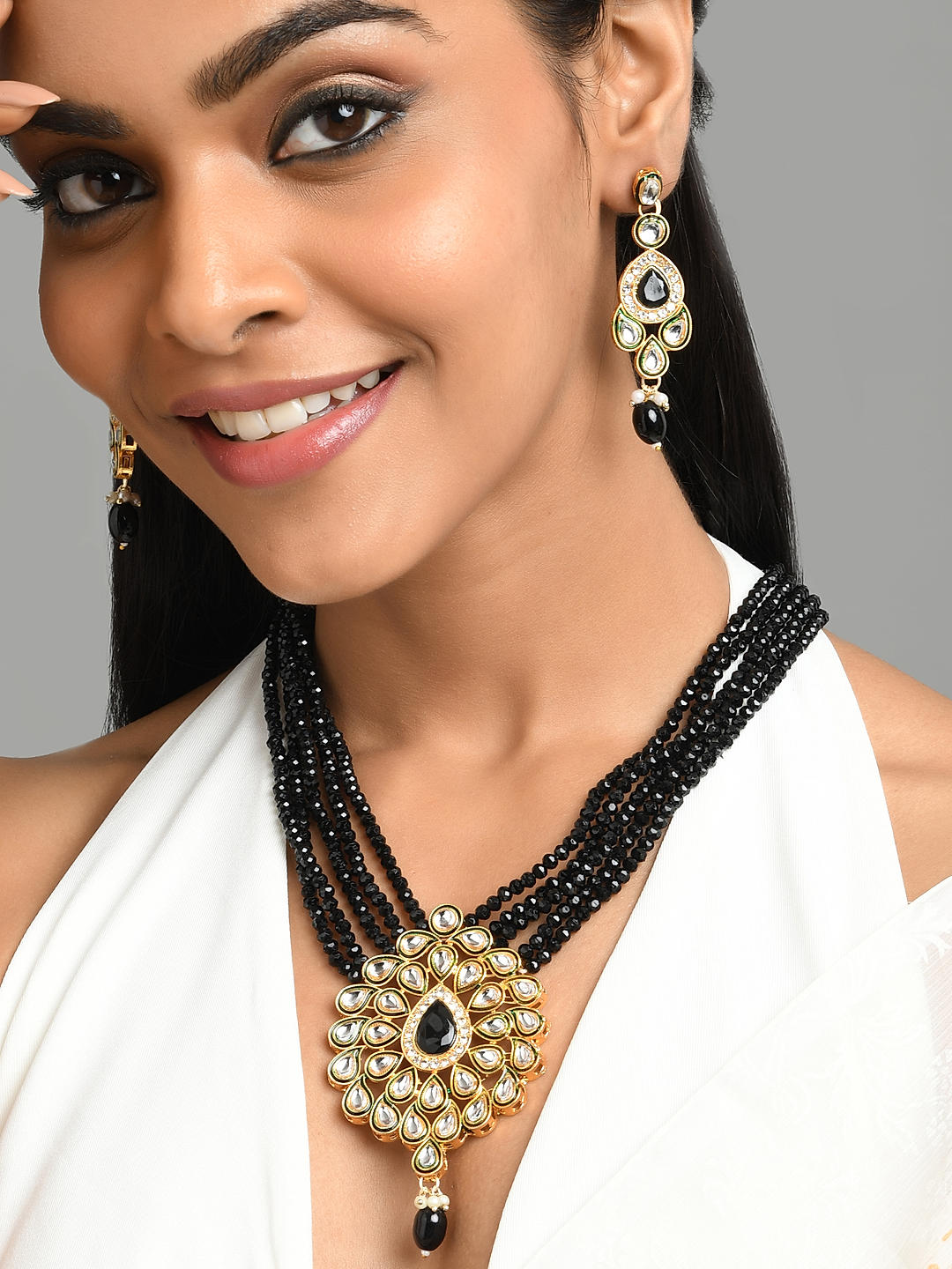 Jecci Chain Beads Necklace Set - Swaabhi