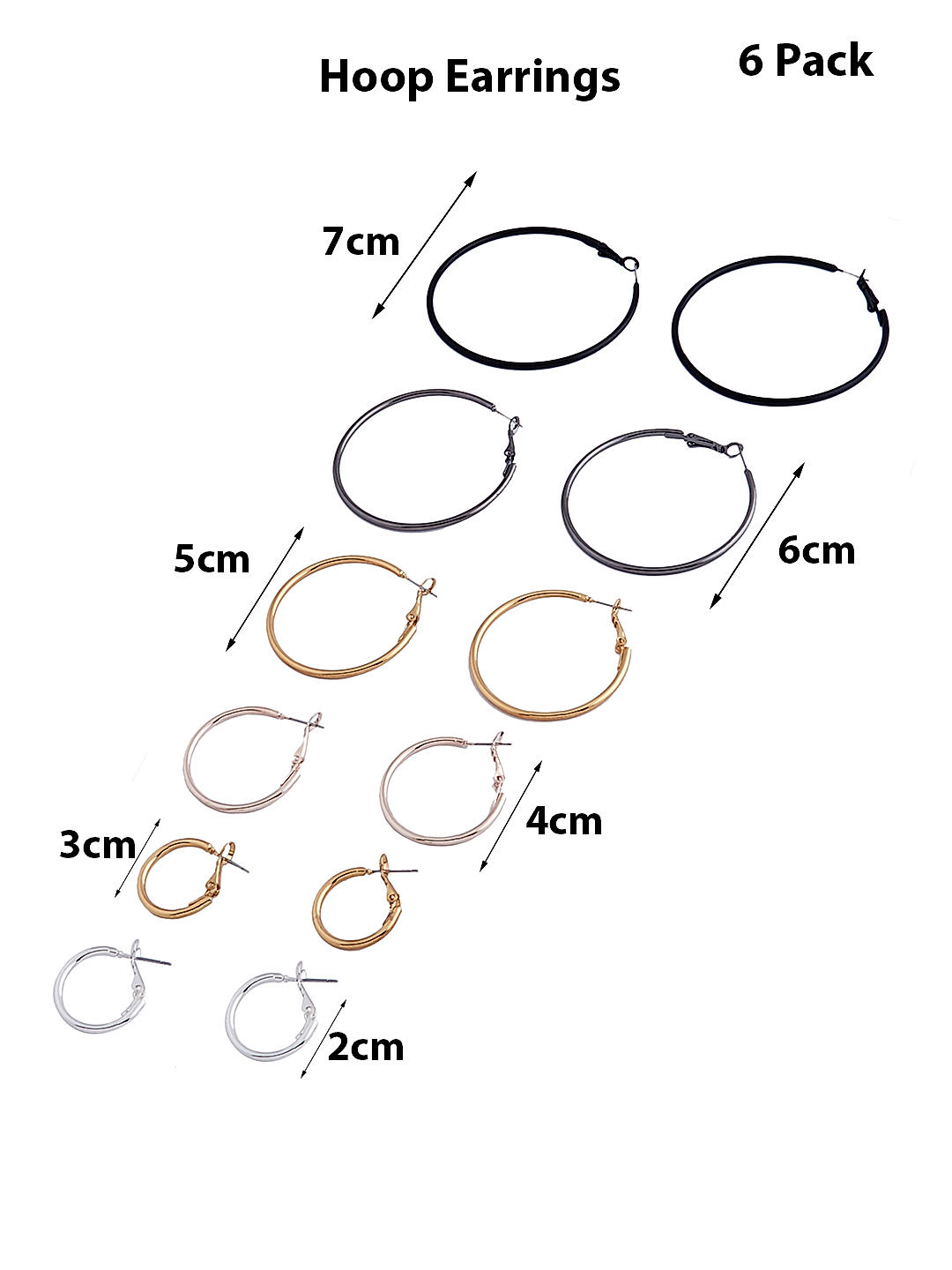 Mid Size Hoop Earring Set 3ct - A New Day™ Gold | Hoop earring sets, Earring  set, Hoop earrings