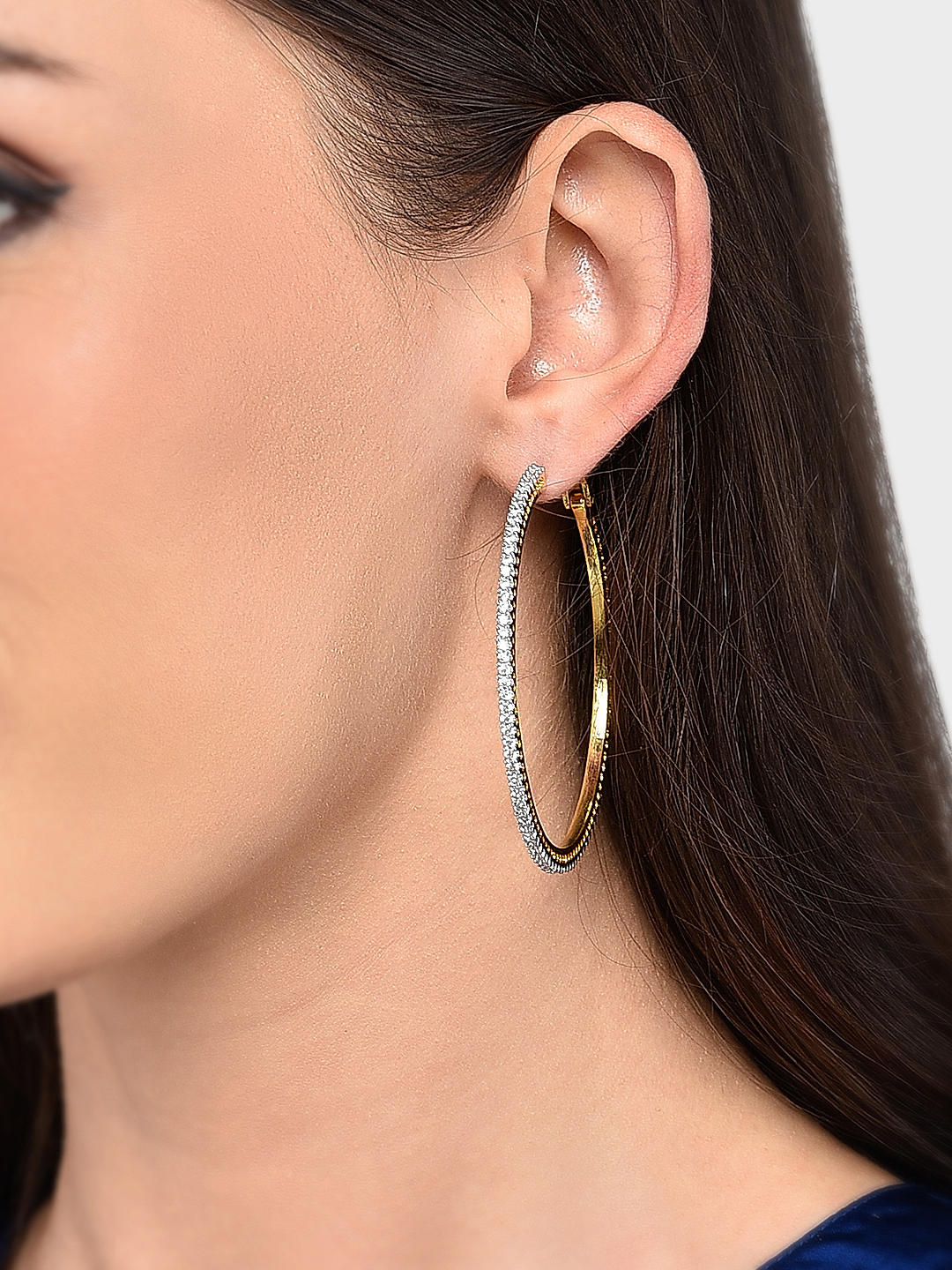 & Other Stories delicate jewel hoop earrings in gold | ASOS