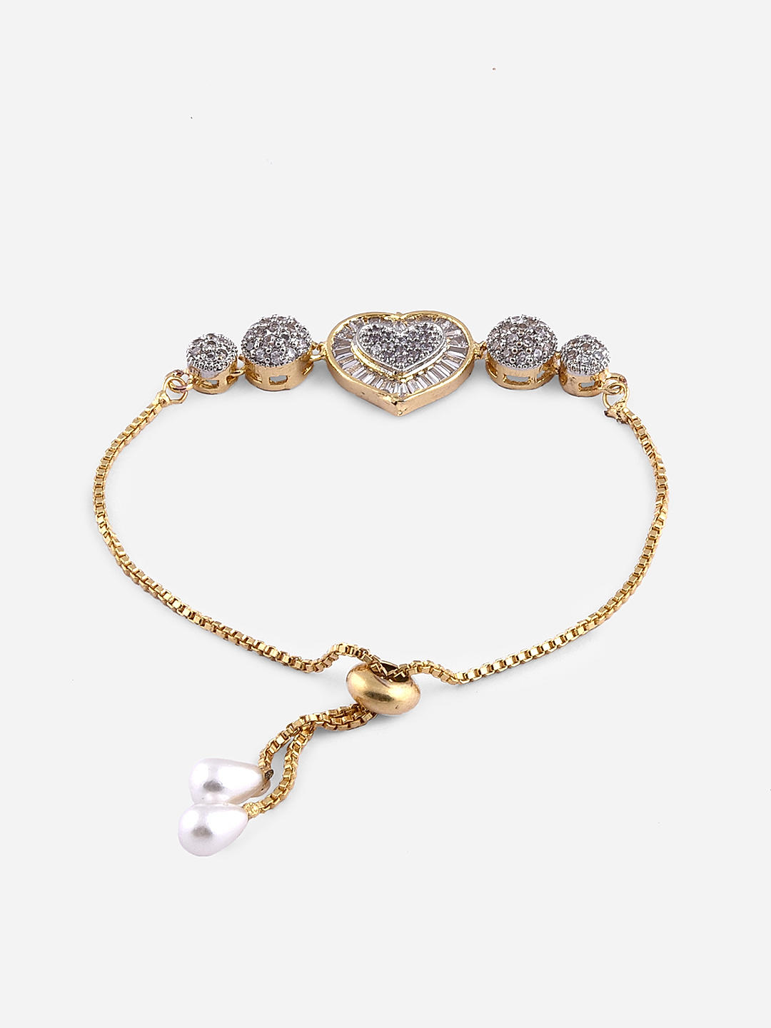 South Indian Jewellery now buy Online HeartShaped Gold Bracelet For Women