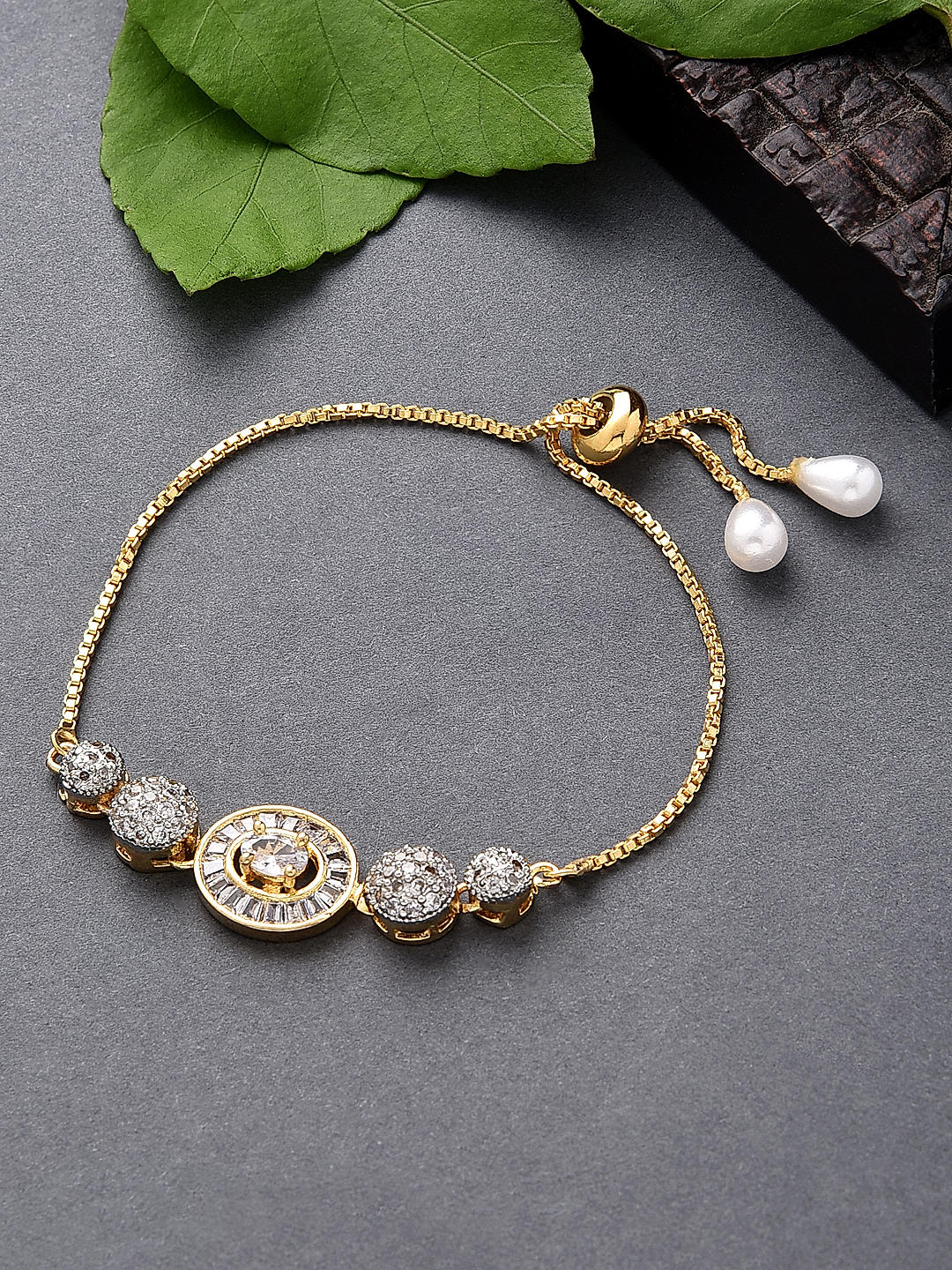 Golden South Sea Round Pearl Tincup Bracelet - Pure Pearls
