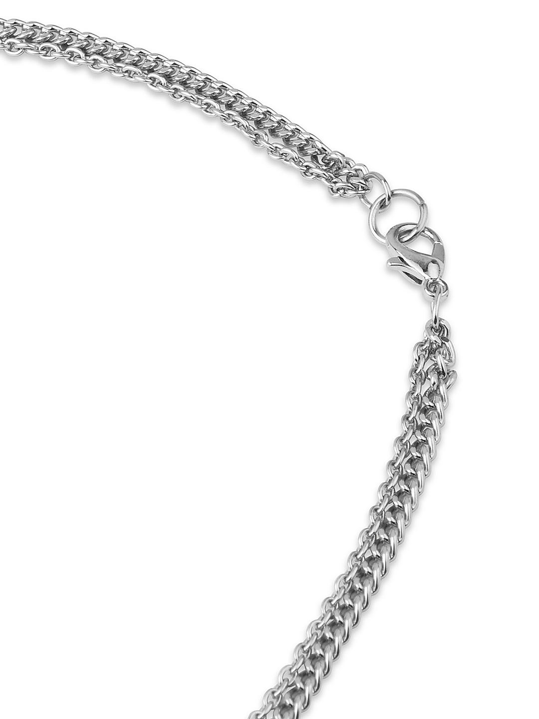 Double Cross Necklace (Silver) – Love Stylize