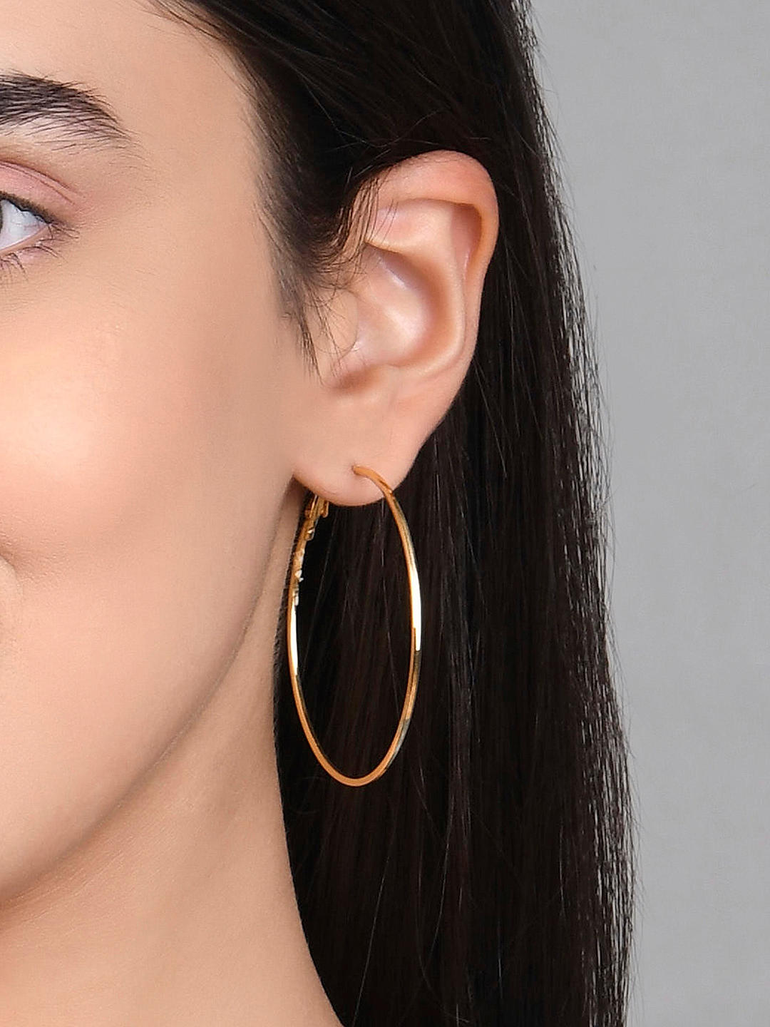 Stylish Gold Plated Hoop Earrings for Women