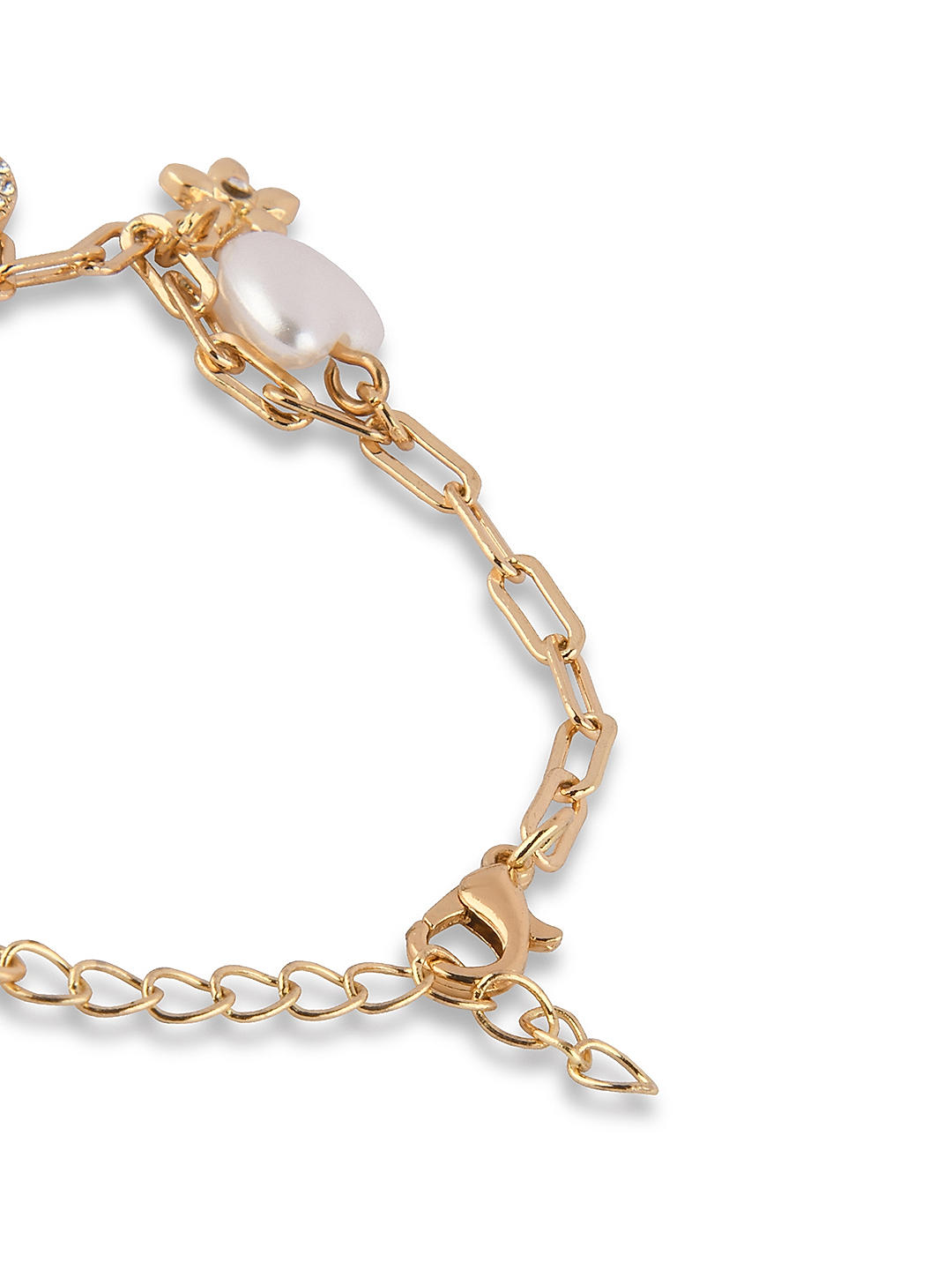 minimalist gold polish charm bracelet 221123 – RevaBeads